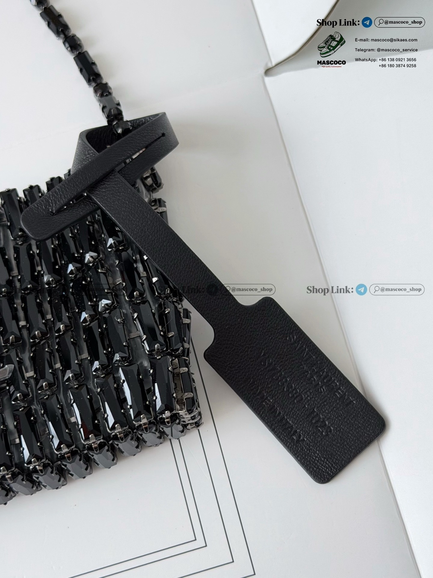 「#7376」YSL Evening Swarovski Crystal Rhinestone Handbag, with Solid Steel Hardware Size:11.5*8.5*2.5cm - Image 6