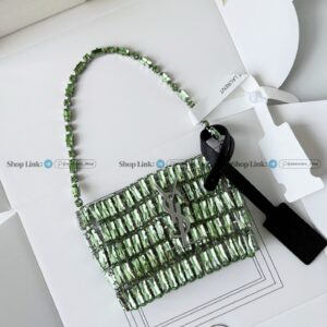 「#7377」YSL Evening Swarovski Crystal Rhinestone Handbag, with Solid Steel Hardware Size：11.5*8.5*2.5cm