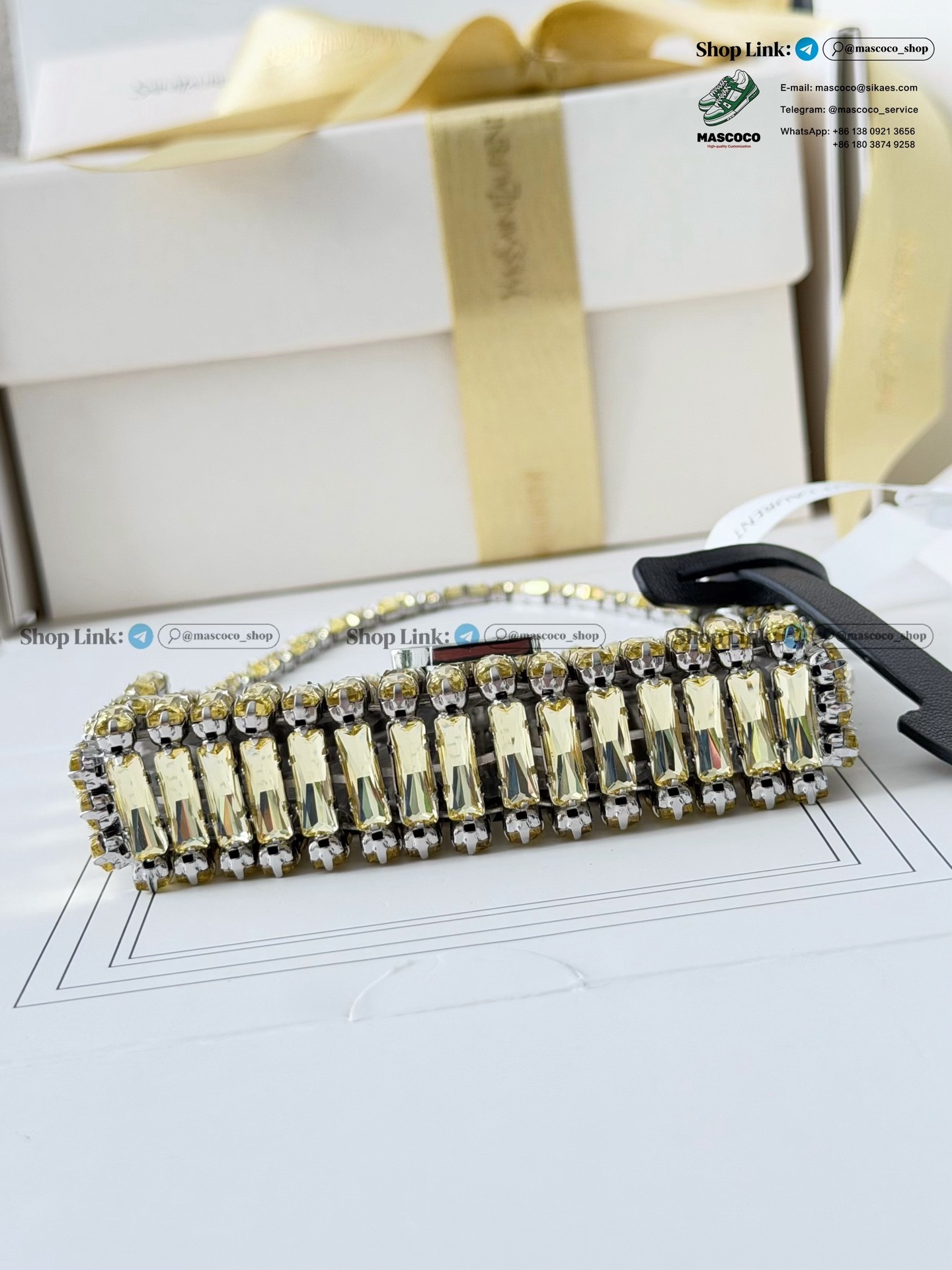 「#7378」YSL Evening Swarovski Crystal Rhinestone Handbag, with Solid Steel Hardware Size:11.5*8.5*2.5cm - Image 8