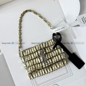 「#7378」YSL Evening Swarovski Crystal Rhinestone Handbag, with Solid Steel Hardware Size：11.5*8.5*2.5cm