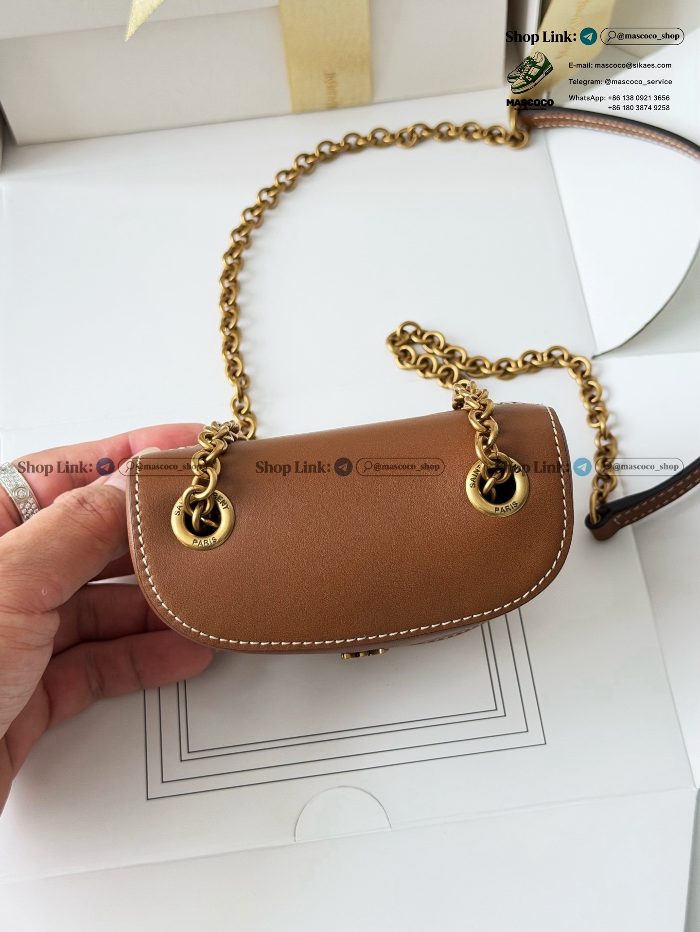 「#7380」YSL June Micro Box Wicker Leather Crossbody Bag Size:10.5*8*5cm - Image 8